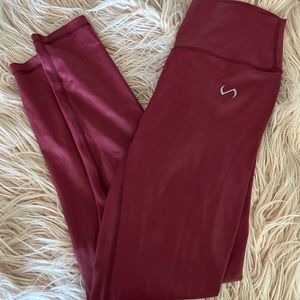 TLF APPAREL red shimmery leggings